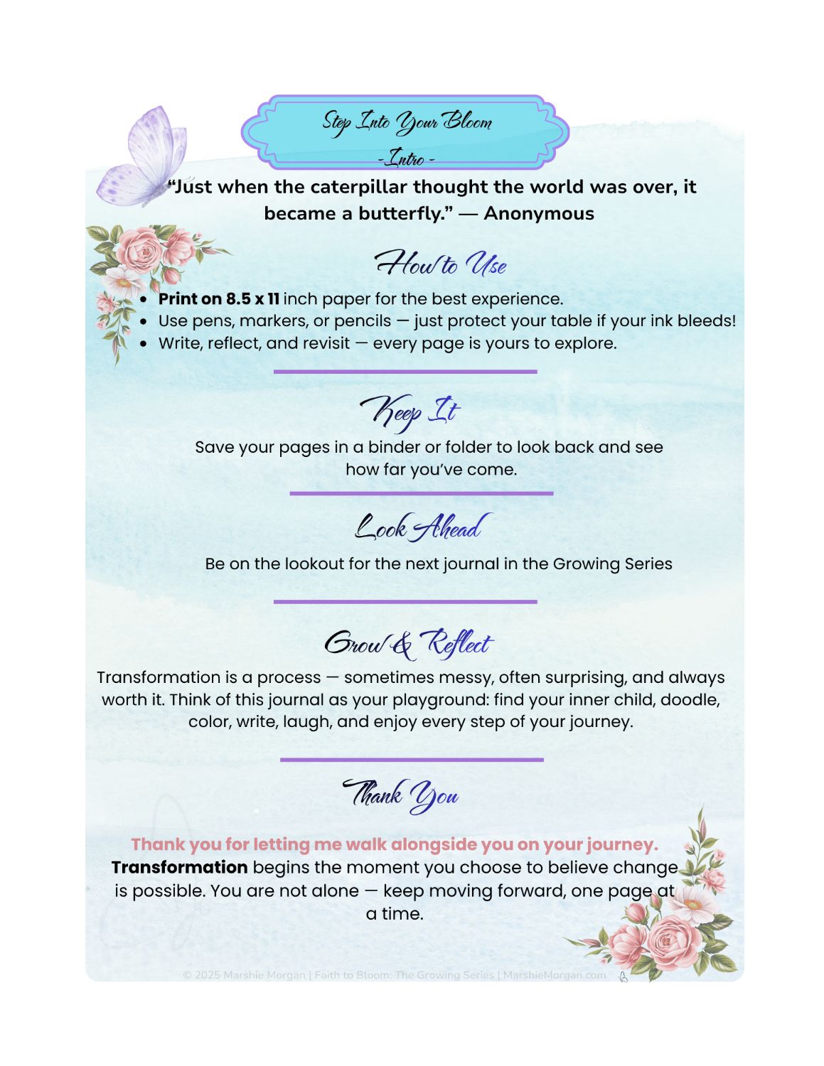 Faith to Bloom Journal